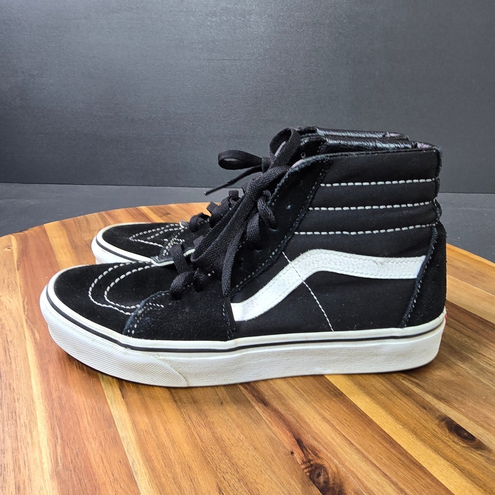 Vans Sk8-Hi Sneakers Mens 7 Womens 8.5 Black White High Top Skater Classic Retro